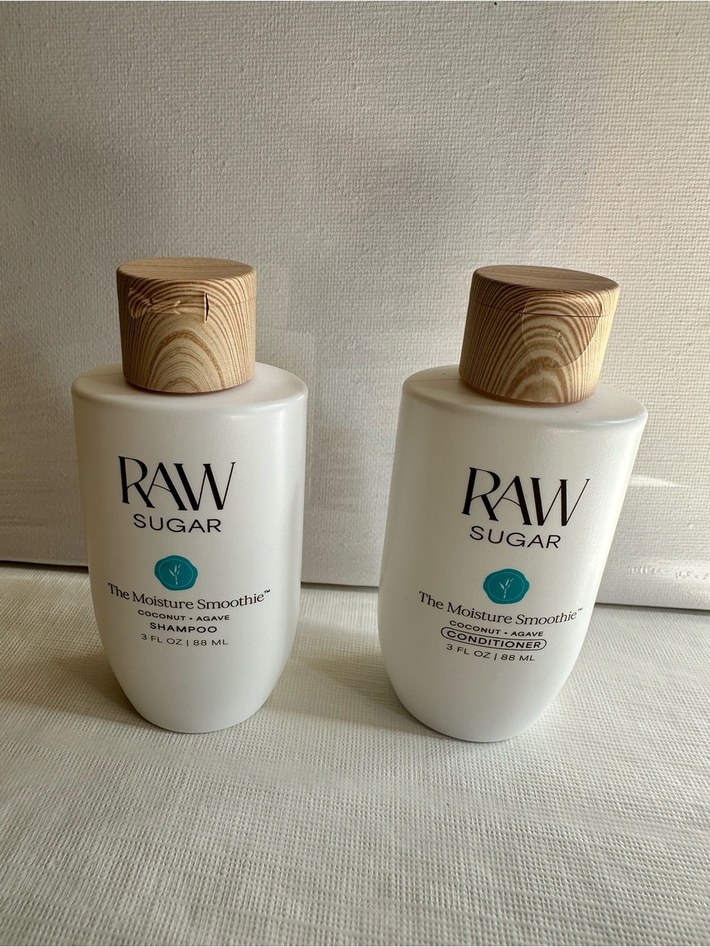 Raw Sugar The Moisture Smoothie Shampoo & Conditioner Set For Dry Hair 3fl oz Ea